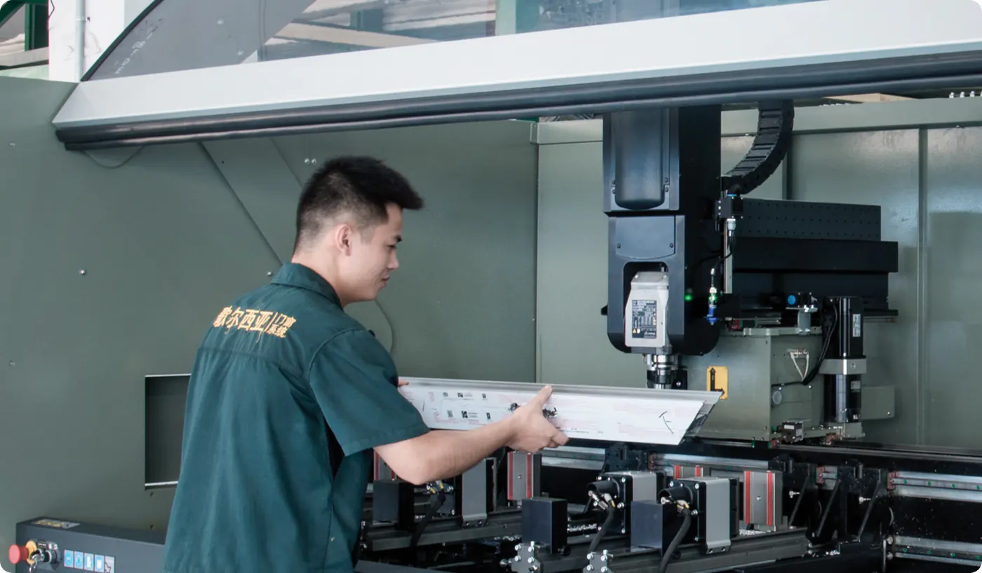 LIKI fabrication process for aluminum folding door profiles